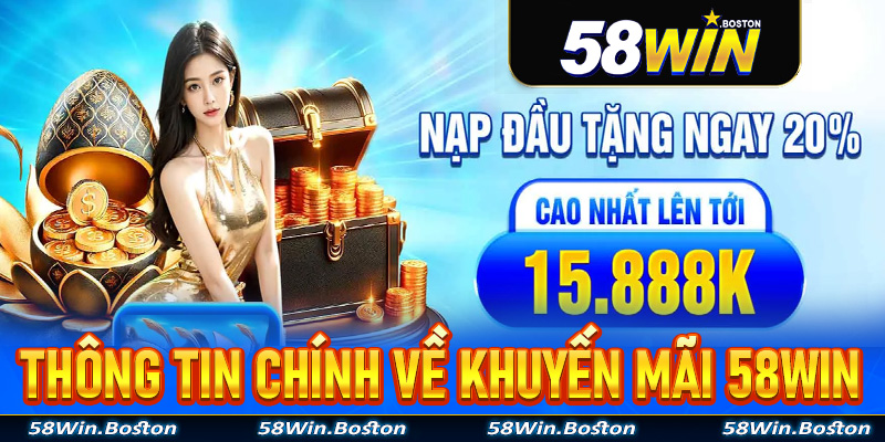 Thông tin chính về sự kiện khuyến mãi 58Win